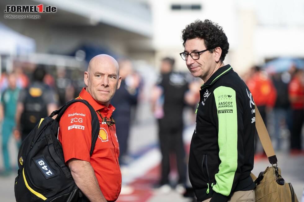 Foto zur News: Jock Clear (Ferrari) und Mattia Binotto (Sauber)