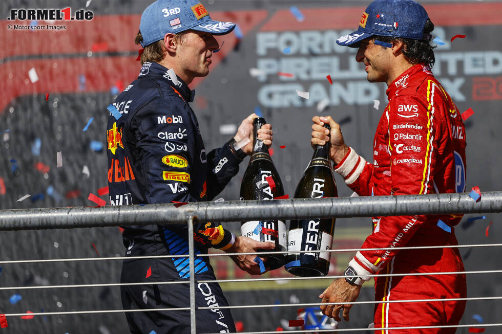 Foto zur News: Max Verstappen (Red Bull) und Carlos Sainz (Ferrari)