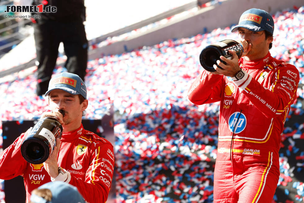 Foto zur News: Charles Leclerc (Ferrari) und Carlos Sainz (Ferrari)