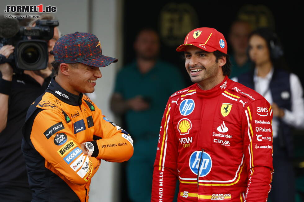 Foto zur News: Lando Norris (McLaren) und Carlos Sainz (Ferrari)