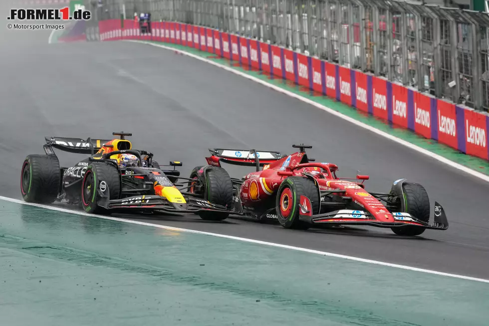 Foto zur News: Charles Leclerc (Ferrari) und Max Verstappen (Red Bull)