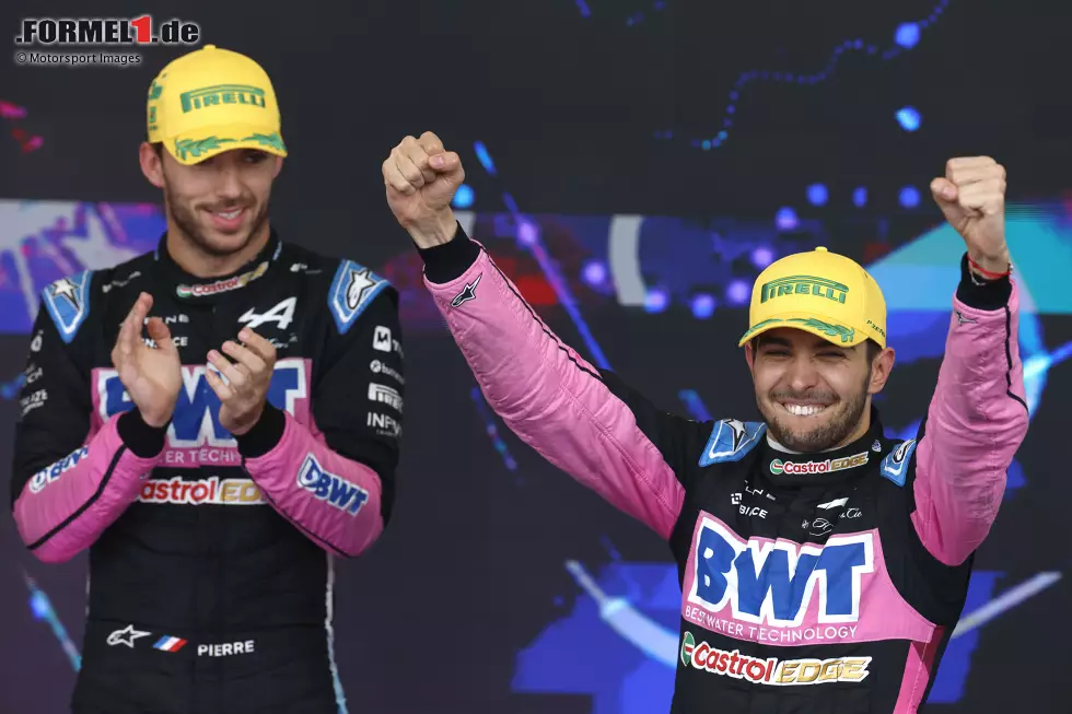 Foto zur News: Pierre Gasly (Alpine) und Esteban Ocon (Alpine)