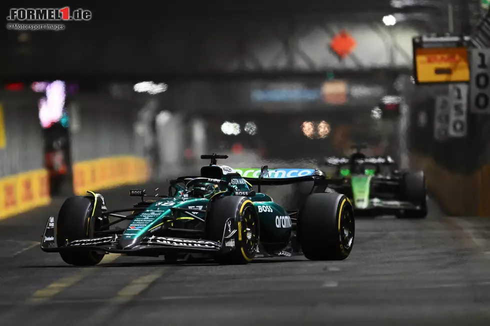 Foto zur News: Lance Stroll (Aston Martin) und Valtteri Bottas (Sauber)