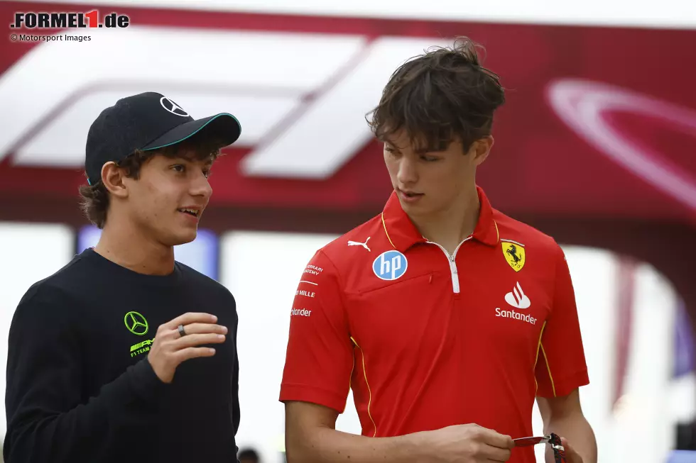 Foto zur News: Andrea Kimi Antonelli (Mercedes) und Oliver Bearman (Ferrari)