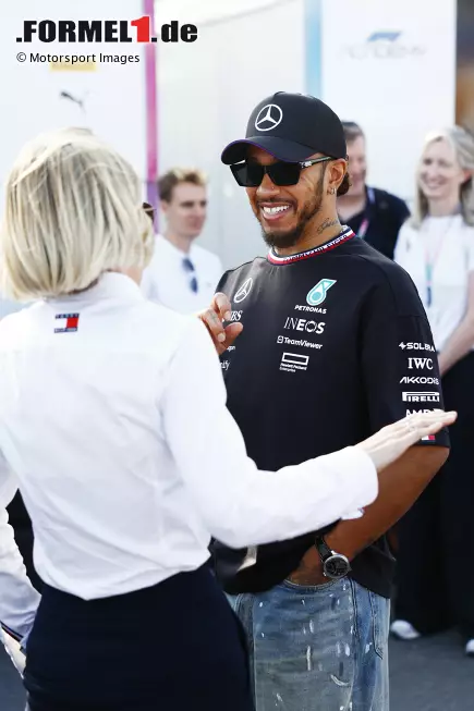 Foto zur News: Susie Wolff und Lewis Hamilton (Mercedes)