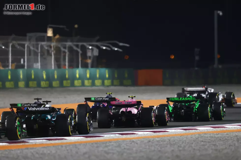 Foto zur News: Valtteri Bottas (Sauber), Yuki Tsunoda (Racing Bulls), Pierre Gasly (Alpine) und Lance Stroll (Aston Martin)