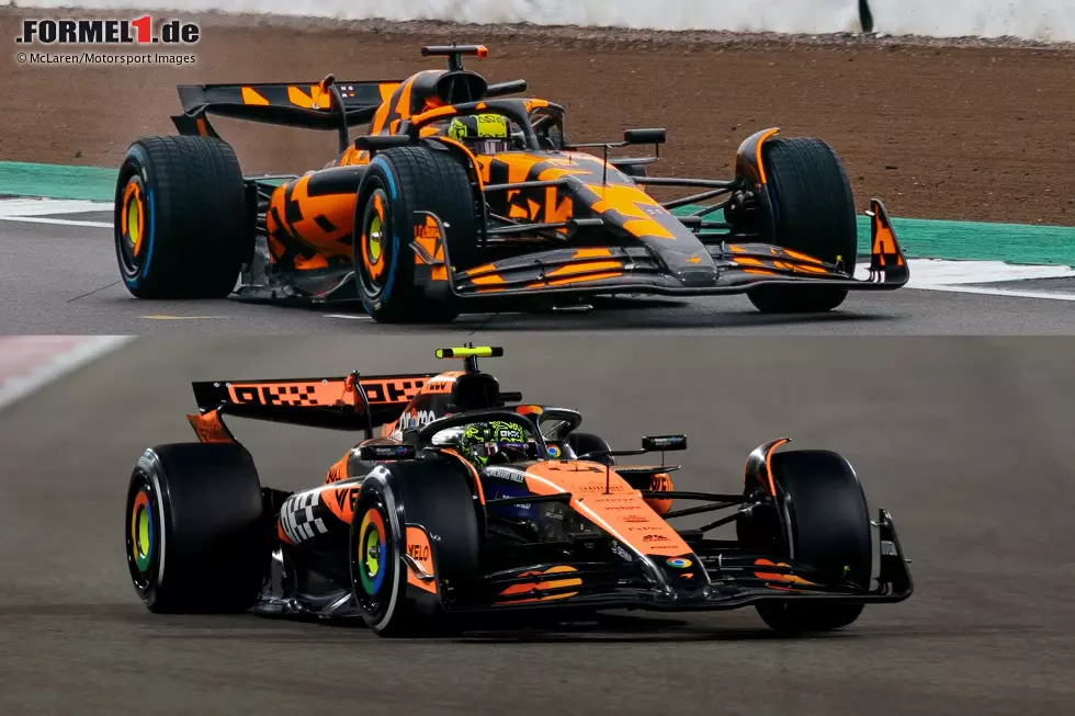 Foto zur News: McLaren MCL39 (oben) und MCL 38 (unten) im Vergleich