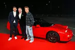 Foto zur News: Max Verstappen (Red Bull) und Christian Horner mit Liam Lawson (Red Bull)