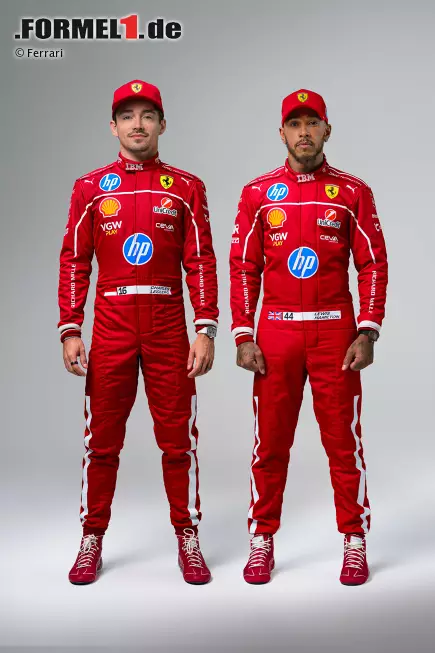 Foto zur News: Charles Leclerc (Ferrari) und Lewis Hamilton (Ferrari)