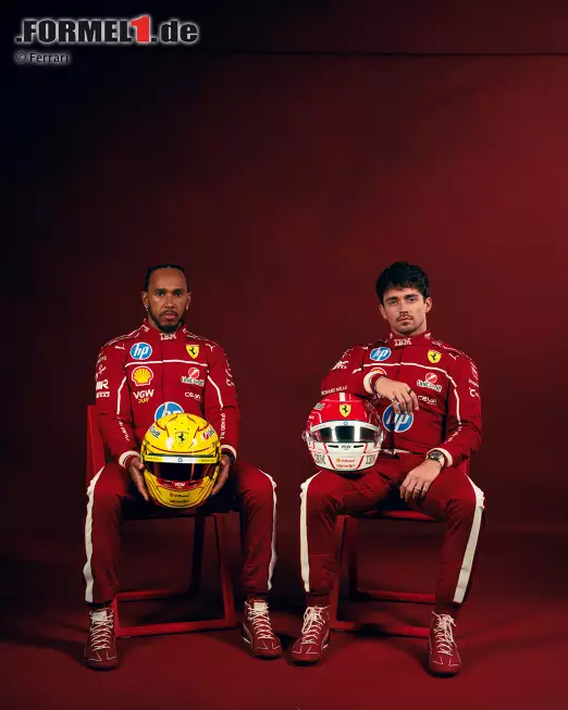 Foto zur News: Lewis Hamilton (Ferrari) und Charles Leclerc (Ferrari)