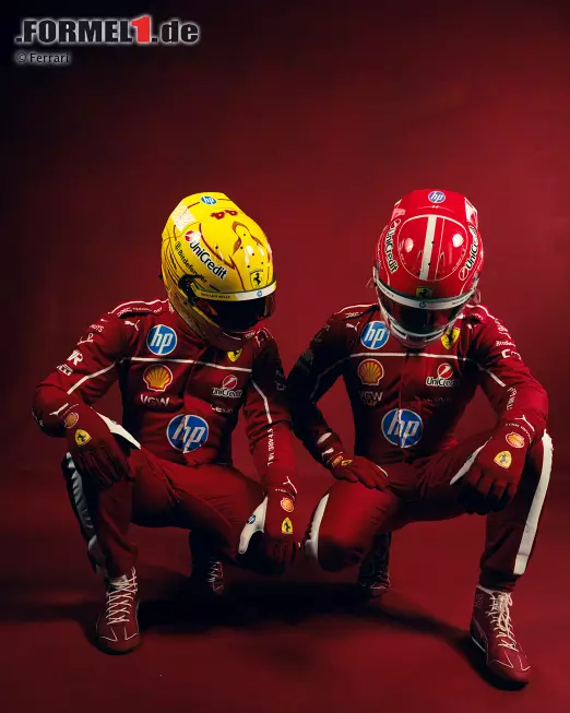 Foto zur News: Lewis Hamilton (Ferrari) und Charles Leclerc (Ferrari)