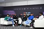 Foto zur News: Lance Stroll (Aston Martin), Esteban Ocon (Haas), George Russell (Mercedes) und Pierre Gasly (Alpine)