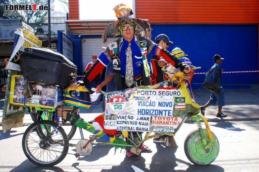 Foto zur News: Außer in Italien sind die Formel-1-Fans nirgendwo so verrückt und leidenschaftlich wie in Brasilien...