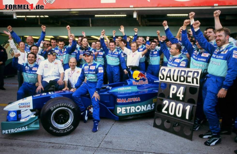 Foto zur News: Sternstunde: 2001 gelingt Sauber sensationell der vierte Platz in der Konstrukteurs-WM.