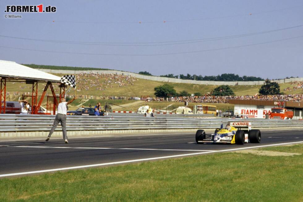 Foto zur News: Wieder Weltmeister: Nelson Piquet gewinnt 1987 nicht nur den Grand Prix von Ungarn in Budapest (Bild), sondern auch den Fahrer-WM-Titel.