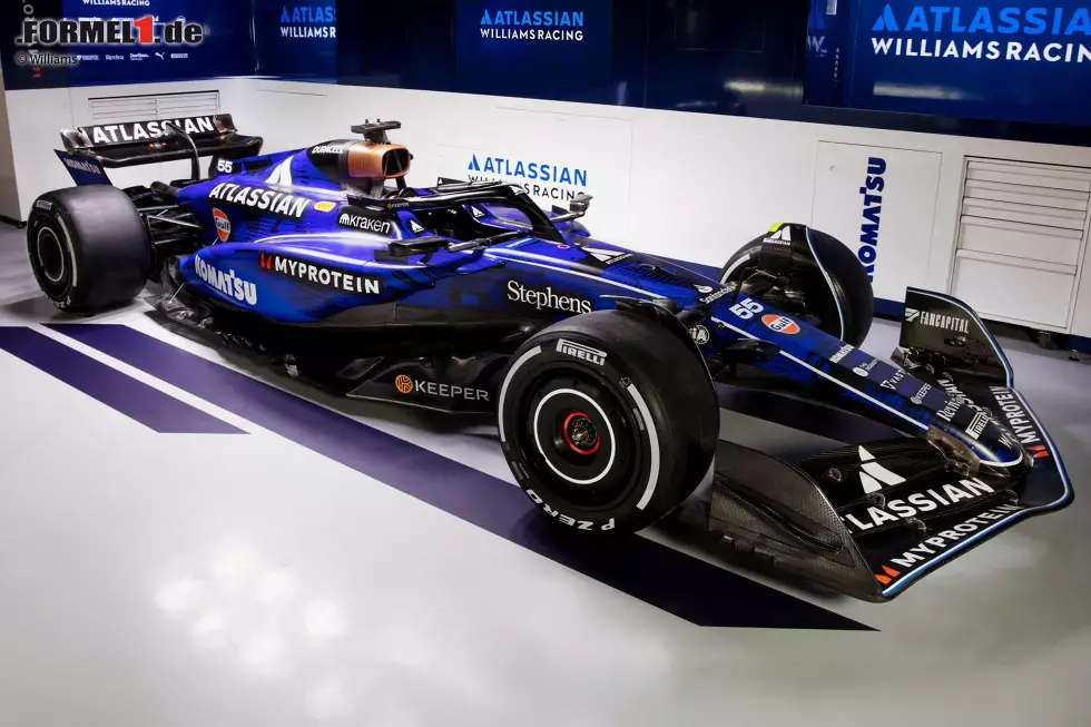 Foto zur News: Vor der Saison 2025 verkündet Williams den Software-Giganten Atlassian als neuen Titelsponsor. Es sei der &quot;größte Deal der Teamgeschichte&quot;, aber Zahlen werden nicht genannt. Außerdem kommt mit Carlos Sainz erstmals seit Jahren wieder ein Siegfahrer zu Williams.