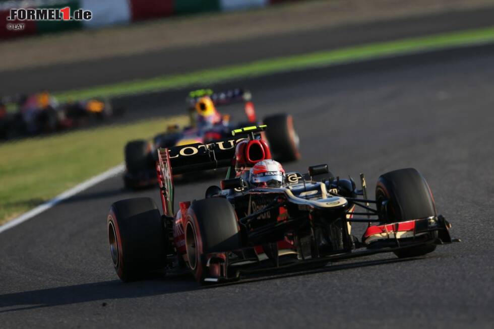 Foto zur News: Romain Grosjean (Chancen: ***): Vor einem Jahr war er noch das schwarze Schaf der Formel 1, jetzt läuft plötzlich alles für ihn: Romain Grosjean ist momentan der schnellere Lotus-Fahrer, war in Japan sogar drauf und dran, seinen ersten Grand Prix zu gewinnen. Allerdings lag die Strecke in Indien 2012 weder ihm persönlich noch dem Lotus besonders gut. Zum erweiterten Kreis der Podiumsanwärter muss man Grosjean in seiner momentanen Form aber immer zählen.