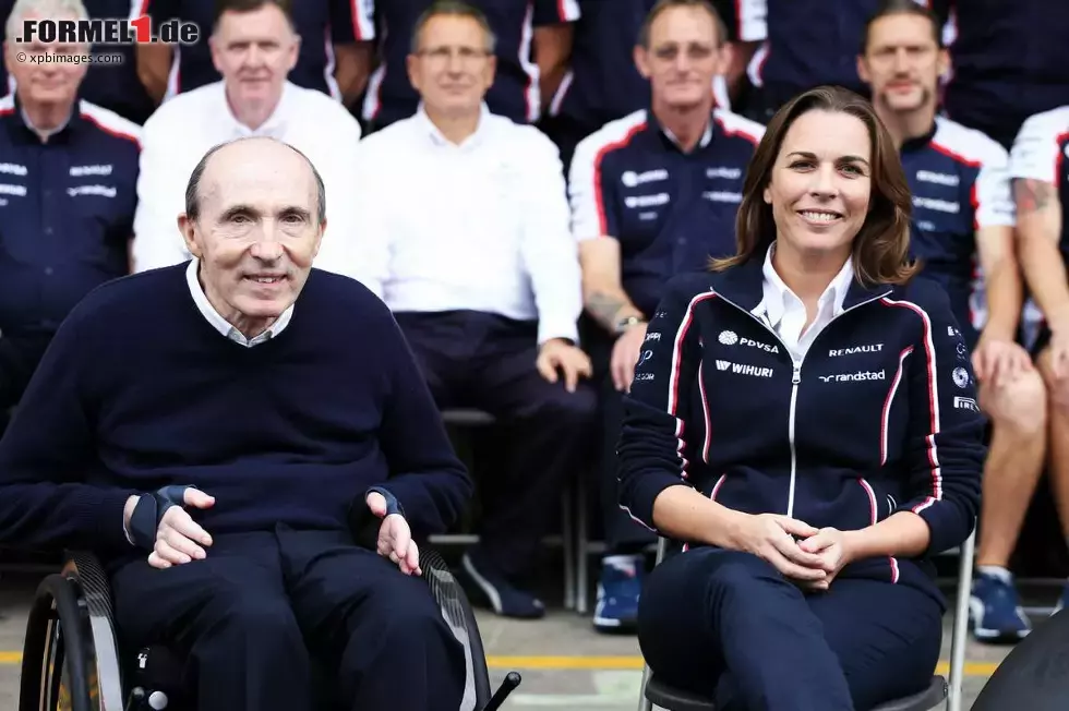 Foto zur News: Frank Williams mit Tochter Claire. Seit der &quot;Rollstuhlgeneral&quot; das Tagesgeschäft übergeben hat, geht&#039;s mit Williams bergab. Mit einem achten und einem zehnten Platz geht 2013 als schlechteste Saison aller Zeiten in die Teamgeschichte ein.