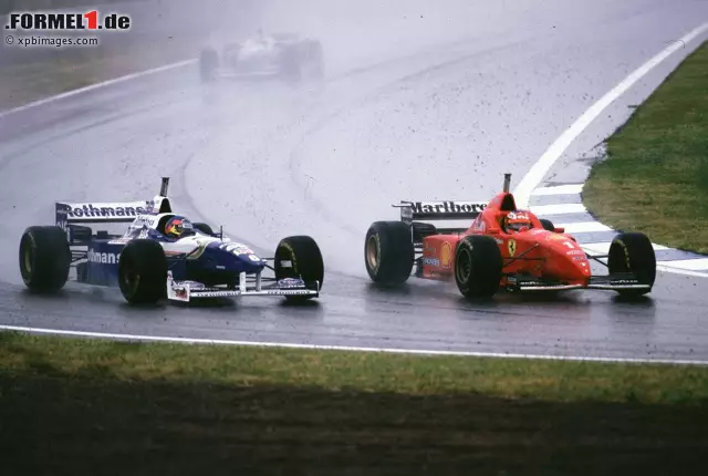 Foto zur News: Weil Benetton ab 1996 mit Alesi/Berger ins Bodenlose abzustürzen drohte, folgte Brawn Schumacher 1997 mit einem Jahr Verspätung zu Ferrari. Seine drei Ferrari-Siege 1996, unter anderem im Regen von Barcelona, waren Schumachers einzige ohne Brawn am Kommandostand.