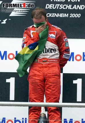 Foto zur News: Rubens Barrichello, zumeist braver Wasserträger (offiziell "Nummer 1b"), gewann neunmal. Beim ersten Sieg in Hockenheim 2000 flossen Tränen.