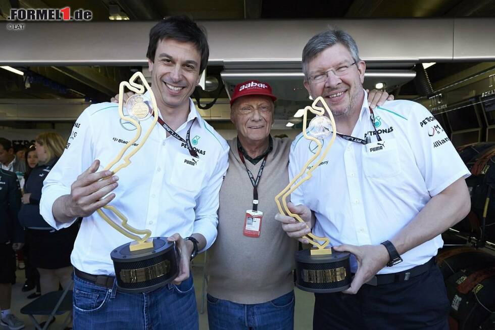 Foto zur News: Mit dem Mercedes-Aufsichtsratsvorsitzenden Niki Lauda wurde Brawn 2013 einem Aufpasser unterstellt, Toto Wolff ersetzte Motorsportchef Haug und Schumacher machte Lewis Hamilton Platz. Und plötzlich ging es mit dem Mercedes-Team aufwärts. Rosberg triumphierte in Monaco (Bild) und in Großbritannien, Hamilton...