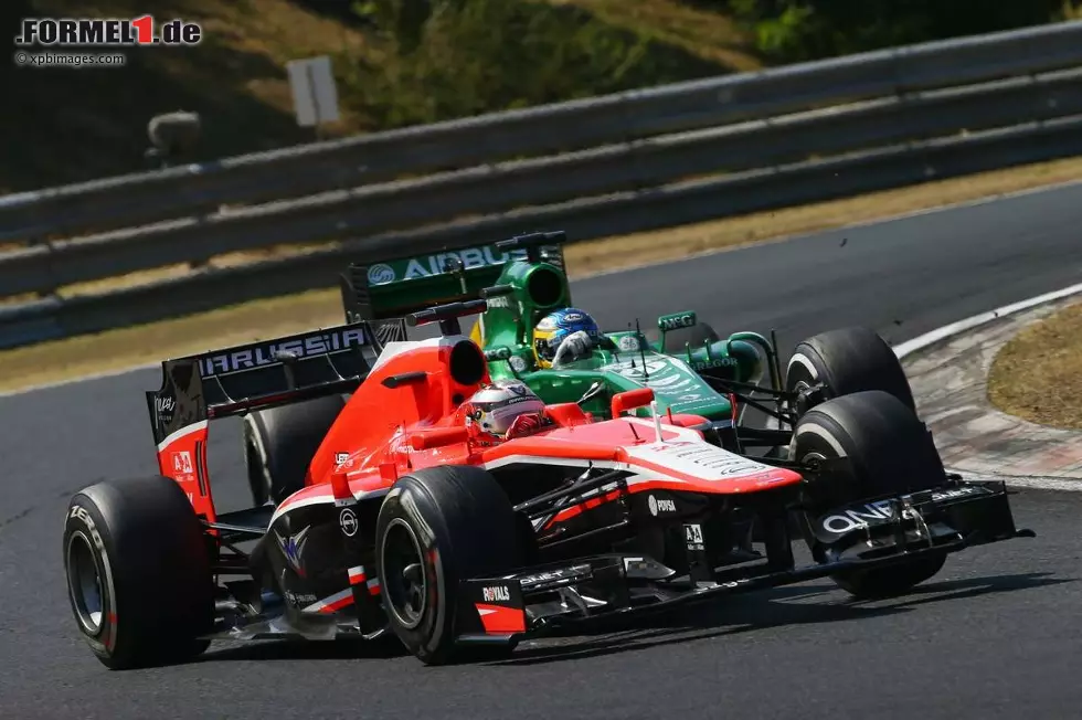 Foto zur News: Sportliche Highlights sucht man jedoch vergebens. Wie in den Jahren zuvor kämpft Marussia auch in der Saison 2013 am Ende des Feldes gegen Caterham. Aufs Mittelfeld fehlen Marussia vor der Sommerpause im Durchschnitt zwei Sekunden pro Runde.