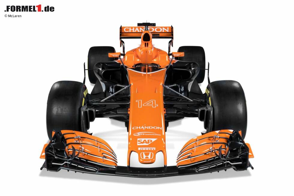 Foto zur News: Zurück in die Zukunft hieß es 2017: Das traditionelle McLaren-Orange kehrte auf&#039;s Auto zurück. Mit dem MCL32 begann bei McLaren eine neue Ära - auch farblich.