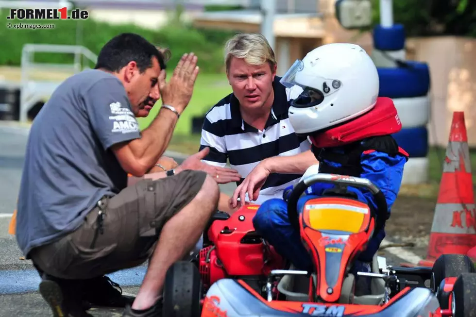 Foto zur News: Wenn er nicht gerade selbst im Kart sitzt, wie hier bei einer Veranstaltung in Südfrankreich im Jahr 2009.