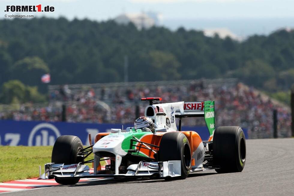 Foto zur News: August 2010: Sowohl in Spa als auch in Sepang wird Adrian Sutil als Fünfter gewertet. Es sind seine beiden besten Ergebnisse in seiner bisher besten Formel-1-Saison. Dank 47 Punkten gibt&#039;s WM-Position elf.