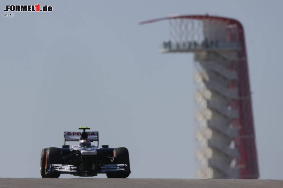 Foto zur News: Dann folgt jedoch Bottas&#039; Sternstunde von Texas: Nachdem sich Williams vom eigentlich vielversprechenden Coanda-Auspuff verabschiedet hat, läuft es plötzlich. Bereits im Qualifying kommt der Finne sensationell auf Startplatz neun, im Rennen kann er sich sogar noch auf Rang acht verbessern. Damit holt Bottas das beste Saisonergebnis für Williams, entscheidet das Teamduell mit Maldonado für sich und bewahrt seine Mannschaft vor der bösen Statistik.