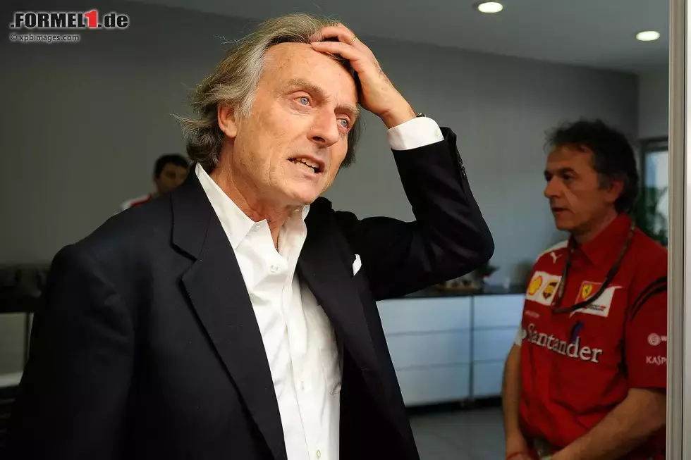 Foto zur News: Es ist zum Haare raufen: Ferrari-Präsident Luca di Montezemolo ärgert sich über die schlechte Performance seiner Scuderia mindestens genauso sehr wie über das neue Reglement. Das will er frühestens 2015 ändern, denn: &quot;Mercedes hat den besten Job gemacht. Es geht nicht darum, ihnen ihren Vorsprung wegzunehmen. Aber es geht um die Zukunft der Formel 1, die wir so lieben.&quot;