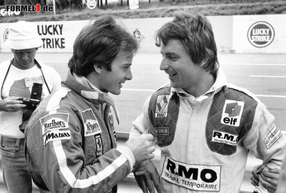 Foto zur News: Mit Ferrari-Pilot Gilles Villeneuve versteht sich Arnoux bestens, beim Grand Prix von Frankreich in Dijon kommt es zum ...