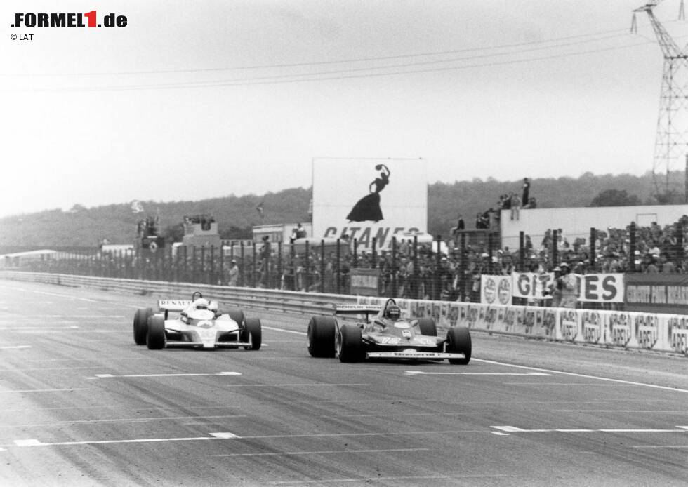 Foto zur News: ... legendären Duell der beiden im Kampf um Platz zwei. Villeneuve setzt sich nach mehreren Berührungen schließlich knapp durch.