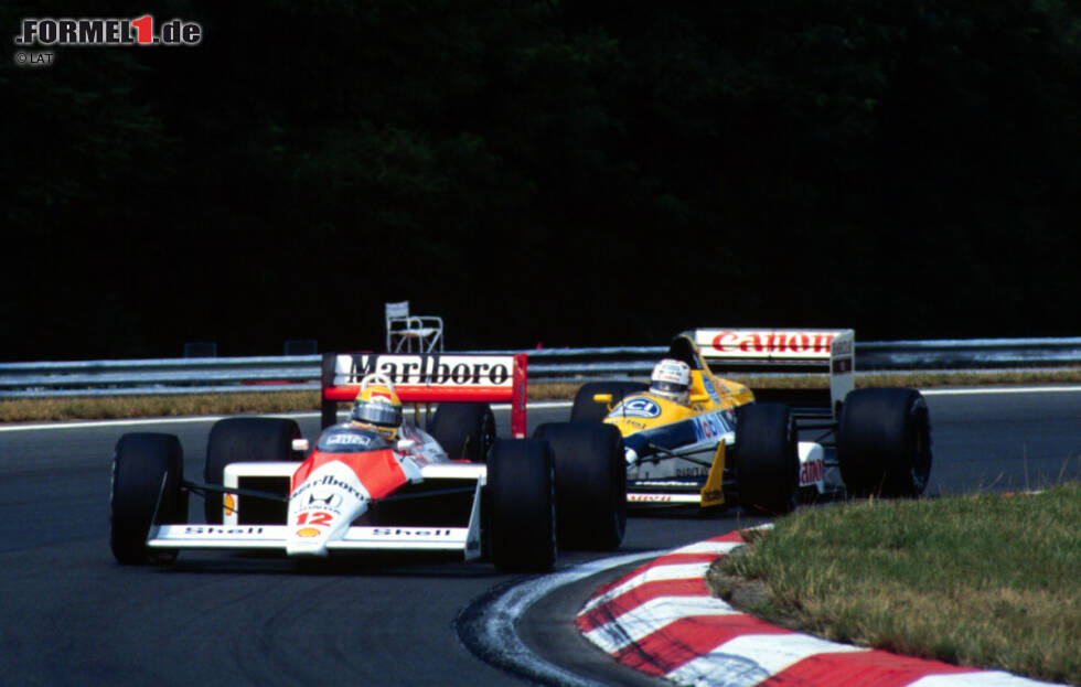 Foto zur News: #8: Williams wird 1986 und 1987 Konstrukteurs- und 1987 mit Nelson Piquet auch Fahrer-Weltmeister, nicht zuletzt dank der damals überlegenen Honda-Motoren. Doch nach dem Autounfall von Frank Williams, seit dem dieser im Rollstuhl sitzt, gelingt es Ron Dennis, die Japaner davon zu überzeugen, dass Williams keine Zukunft hat. McLaren-Honda gewinnt 1988 15 von 16 Rennen. Das ist bis heute Rekord.