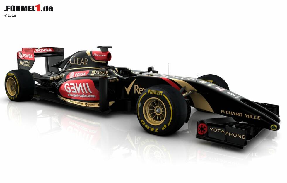 Foto zur News: Einen radikal anderen Ansatz wählte Lotus beim E22, von dem bisher nur zwei Illustrationen vorliegen. Dem neuen Lotus wachsen gleich zwei Zapfen aus der Nase. Eine ähnliche Lösung hatte auch Toro-Rosso-Technikchef James Key in Erwägung gezogen.