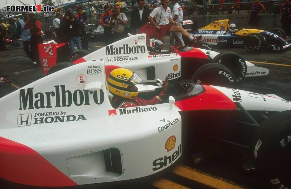 Foto zur News: 1991 steht Berger bei McLaren an der Seite von Senna mehr denn je im Schatten eines Teamkollegen. Während sich der Brasilianer mit sieben Siegen und 96 Punkten seinen dritten WM-Titel holt, wird Berger genau wie im Vorjahr mit 43 Punkten Gesamtvierter. Nur beim Grand Prix von ...