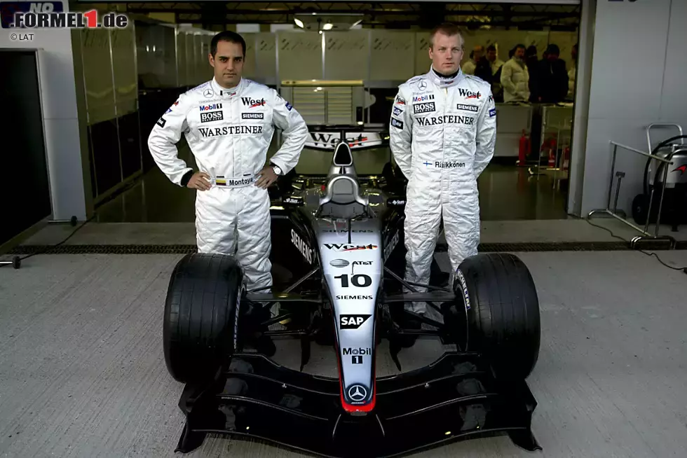 Foto zur News: Neuer McLaren-Teamkollege wird ab 2005 Juan-Pablo Montoya. Der leidenschaftliche Kolumbianer und der kühle Finne - diese Kombination geht auf lange Sicht nicht gut ...