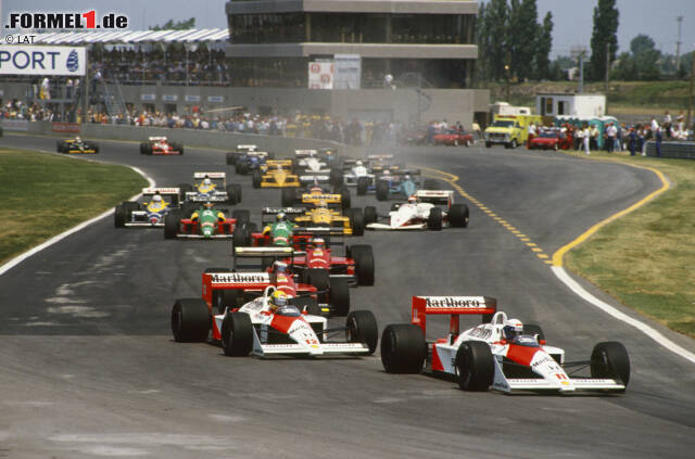 Foto zur News: Die Saison 1988 steht ganz im Zeichen der McLaren-Dominanz. Alain Prost und Ayrton Senna gewinnen zusammen 15 der 16 Rennen und sind auch in Montreal nicht zu schlagen. Am Ende hat der Brasilianer rund fünf Sekunden Vorsprung auf seinen Teamkollegen, Thierry Boutsen hat als Dritter bereits über 50 Sekunden Rückstand auf den späteren Weltmeister.