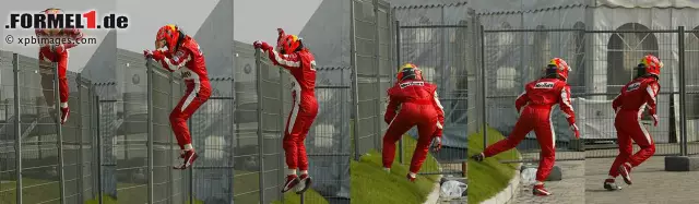 Foto zur News: Auch 2005 scheint Schanghai kein gutes Pflaster für den siebenmaligen Champion zu sein: Nach einer Kollision mit Minardi-Pilot Christijan Albers in der Runde auf die Startaufstellung muss er in den Ersatz-Ferrari wechseln. Mit dem dreht er sich dann im Rennen ins Aus - während einer Safety-Car-Phase.