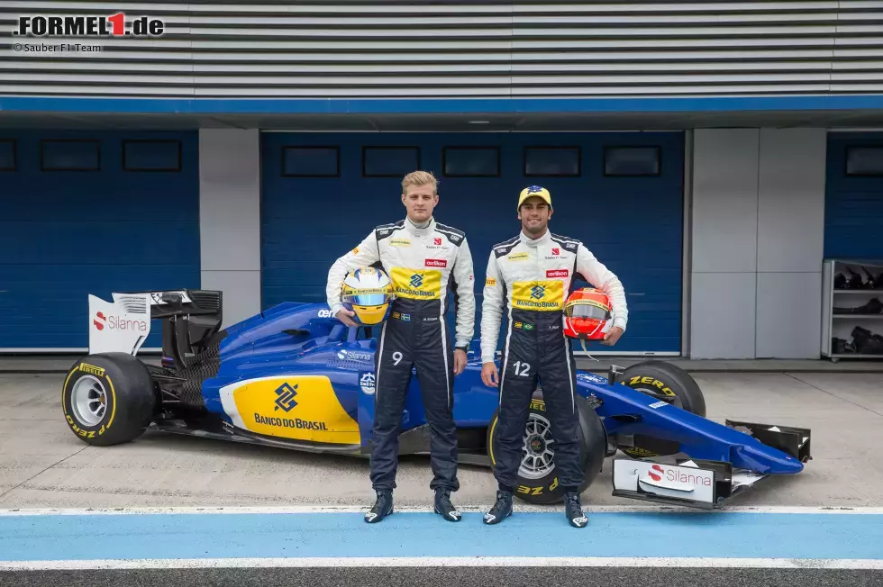 Foto zur News: 2015: IKEA-Blau-Gelb oder doch nur wegen der Banco do Brasil? Fest steht: Das finanziell krisengeschüttelte Sauber-Team muss 2015 mit den Paydrivern Felipe Nasr und Marcus Ericsson an den Start gehen.