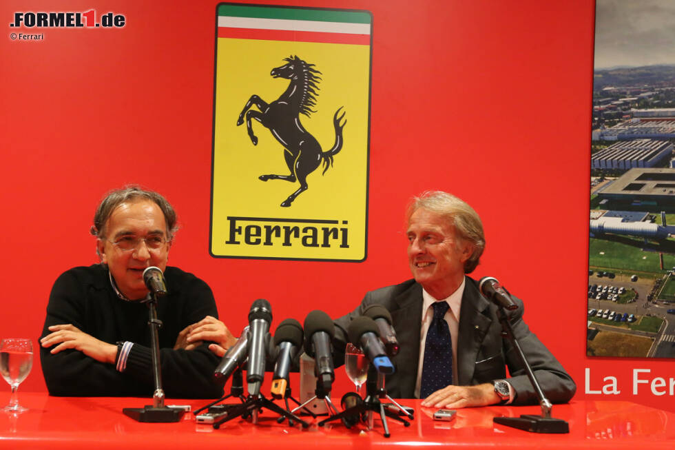 Foto zur News: 10. September 2014: Nach wochenlangen Gerüchten gibt Luca di Montezemolo offiziell seinen Rücktritt als Ferrari-Präsident bekannt. FIAT-Chef Sergio Marchionne soll die Position ab 13. Oktober offiziell übernehmen. Während Montezemolo Alonso für den besten Fahrer im Feld hält, kündigt Marchionne Ferrari-intern einen Neubeginn an.