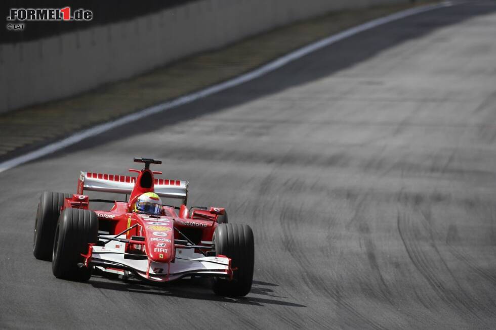 Foto zur News: Im aktuellen Starterfeld befinden sich vier ehemalige Brasilien-Sieger: Felipe Massa, Kimi Räikkönen, Jenson Button und Sebastian Vettel. Nur Massa und Vettel gelang es, mehr als einen Sieg zu landen. Massa triumphierte in den Jahren 2006 (Foto) und 2008, Vettel in den Jahren 2010 und 2013.