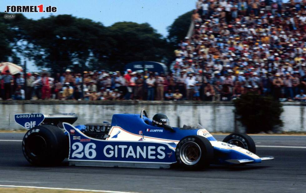 Foto zur News: Der größte Erfolg: Jacques Laffite gewinnt 1979 gleich das Auftaktrennen in Buenos Aires und anschließend auch in Interlagos, fightet bis zu seinen drei Ausfällen in den drei letzten Grands Prix sogar um den WM-Titel. Ligier wird 1979 Dritter und 1980 Zweiter der Konstrukteurs-WM. Der Sieg von Olivier Panis in Monte Carlo 1996 fällt eher in die Kategorie Zufallstreffer.