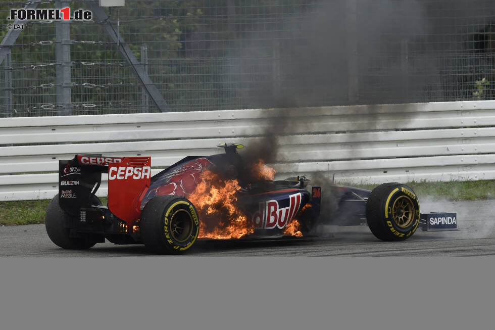 Foto zur News: Feuriger ging es im Rennen von Hockenheim am Toro Rosso Daniil Kwjats zur Sache...