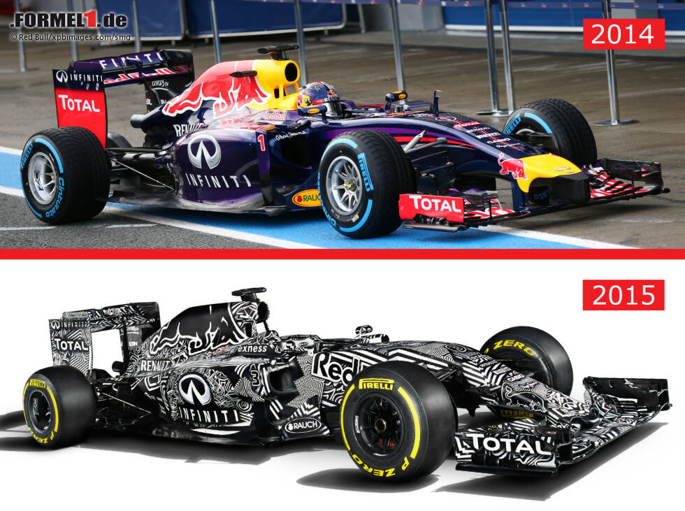 Foto zur News: Die nun kompakteren Lufteinlässe der Seitenkästen machen den Eindruck, dass Red Bull Wege gefunden hat, den Renault-Motor effizienter zu kühlen.