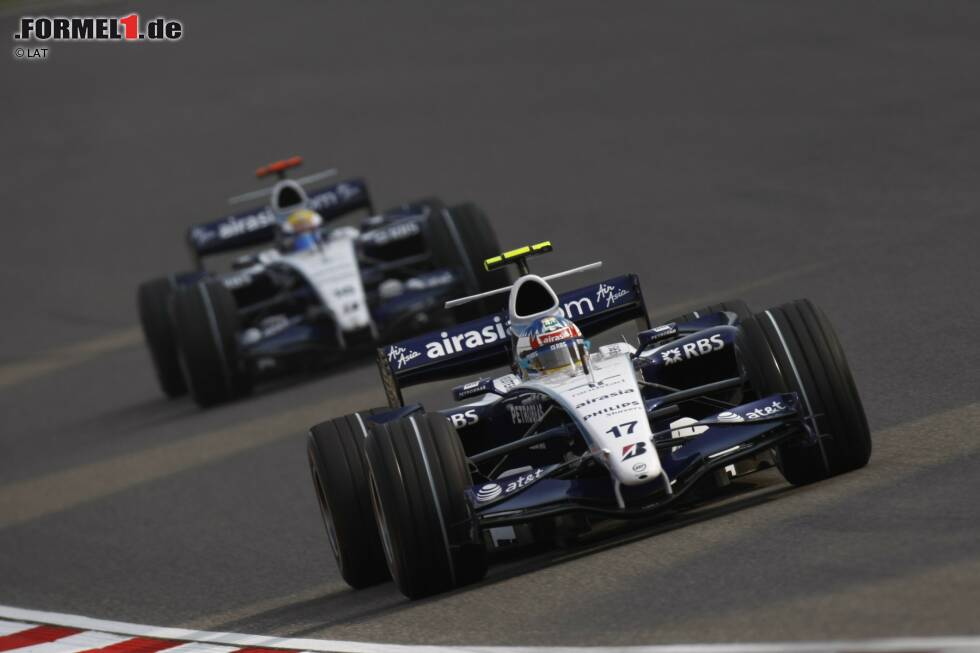 Foto zur News: ... mit einem Stammcockpit an der Seite von Nico Rosberg belohnt. Das Comeback nach sechs Jahren Pause wird aber für Wurz zum Kraftakt. Vor allem im Qualifying hat er mit seinem schnellen Teamkollegen und mit den Reifen seine Mühe, in Kanada gelingt ihm aber...