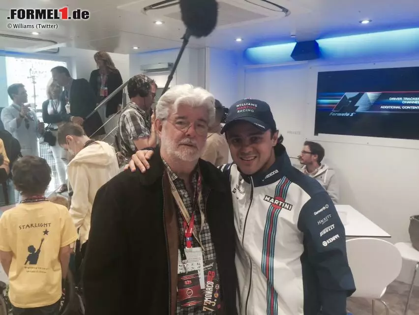 Foto zur News: &quot;Star-Wars&quot;-Erfinder George Lucas, seit Jahren Stammgast beim Monaco-Grand-Prix, und Felipe Massa.