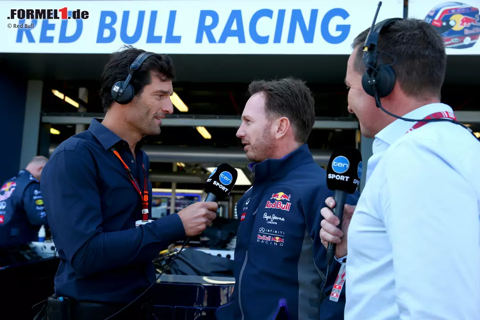 Foto zur News: In Australien ist Sonnyboy Ricciardo jetzt schon beliebter als Mark Webber. Der fährt nach wie vor für Porsche in Le Mans, zumindest in Melbourne ist er aber als Interviewer für das australische Fernsehen tätig. Und seinen Ex-Chef Christian Horner bringt er mit kritischen Fragen ins Schwitzen.