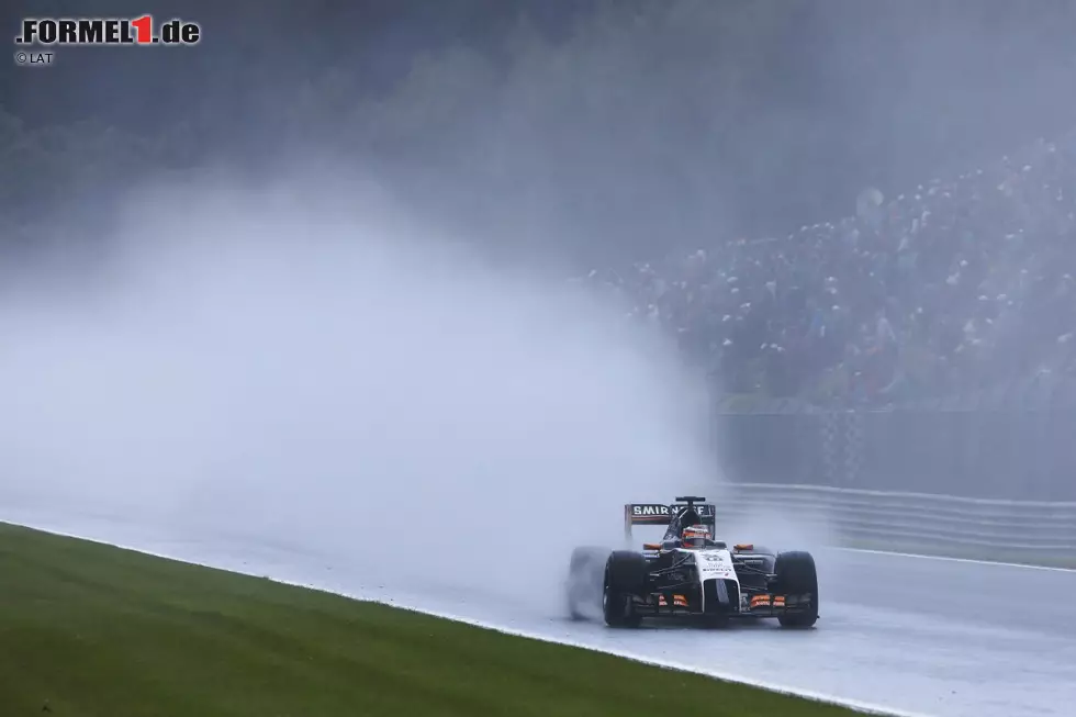 Foto zur News: Nico Hülkenberg (Force India): &quot;Spa ist die Lieblingsstrecke aller Fahrer. Wenn ich dran denke, hier zu fahren, muss ich immer lächeln, denn es gibt so viele schelle Kurven. Das sind genau die Kurven, die man am Steuer eines Formel-1-Autos erleben möchte. Hinzu kommen die Geschichte der Strecke und das unvorhersehbare Wetter. Das alles zusammen sorgt für klasse Rennen.&quot;