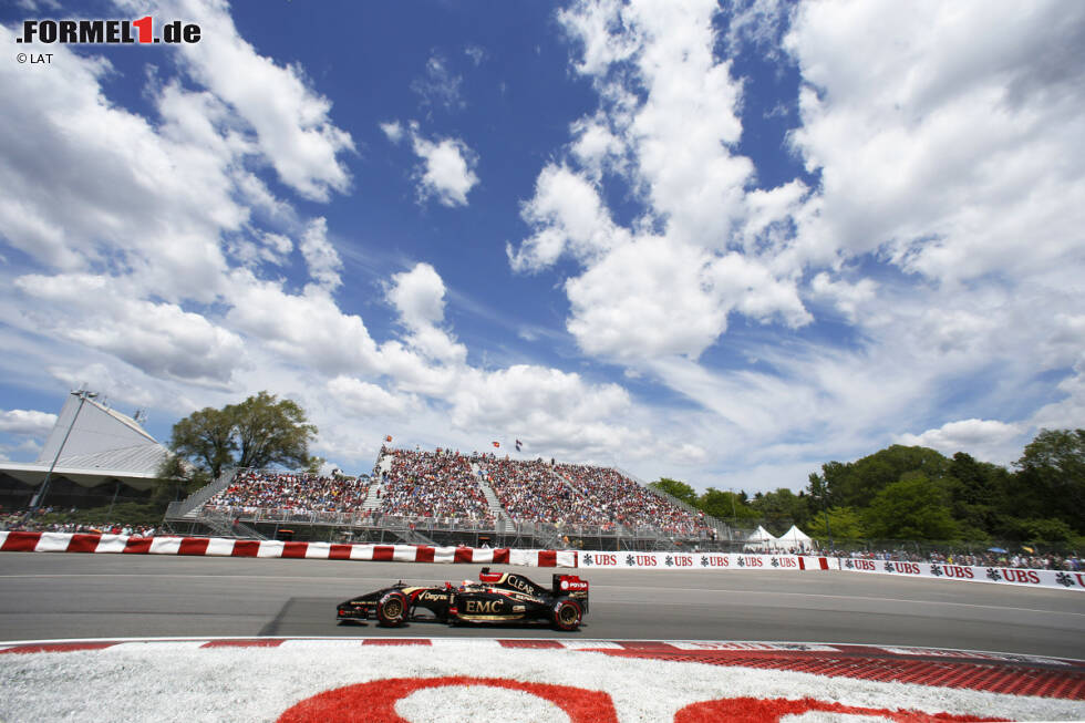 Foto zur News: Romain Grosjean (Lotus): &quot;Montreal ist etwas zwischen einer normalen Rennstrecke und einem Stadtkurs. Die Mauern sind an einigen Stellen sehr nah, während es sich an anderen Stellen wie auf einer (normalen; Anm. d. Red.) europäischen Rennstrecke verhält. Es ist definitiv einzigartig, daher bringen wir normalerweise ein anderes Aerodynamikpaket hierher. Der Kurs wird im restlichen Jahr nicht genutzt, also wird sich der Grip sehr stark verändern, darauf müssen wir uns einstellen. Auch das Wetter kann sehr verzwickt sein. Hoffentlich wird es schön sonnig, da es ein Rennen ist, das ich wirklich mag. Es ist mein Lieblingskurs auf der Xbox. Die letzte Schikane ist ein hervorstechendes Merkmal und alles in allem ist es eine gute Strecke.&quot;